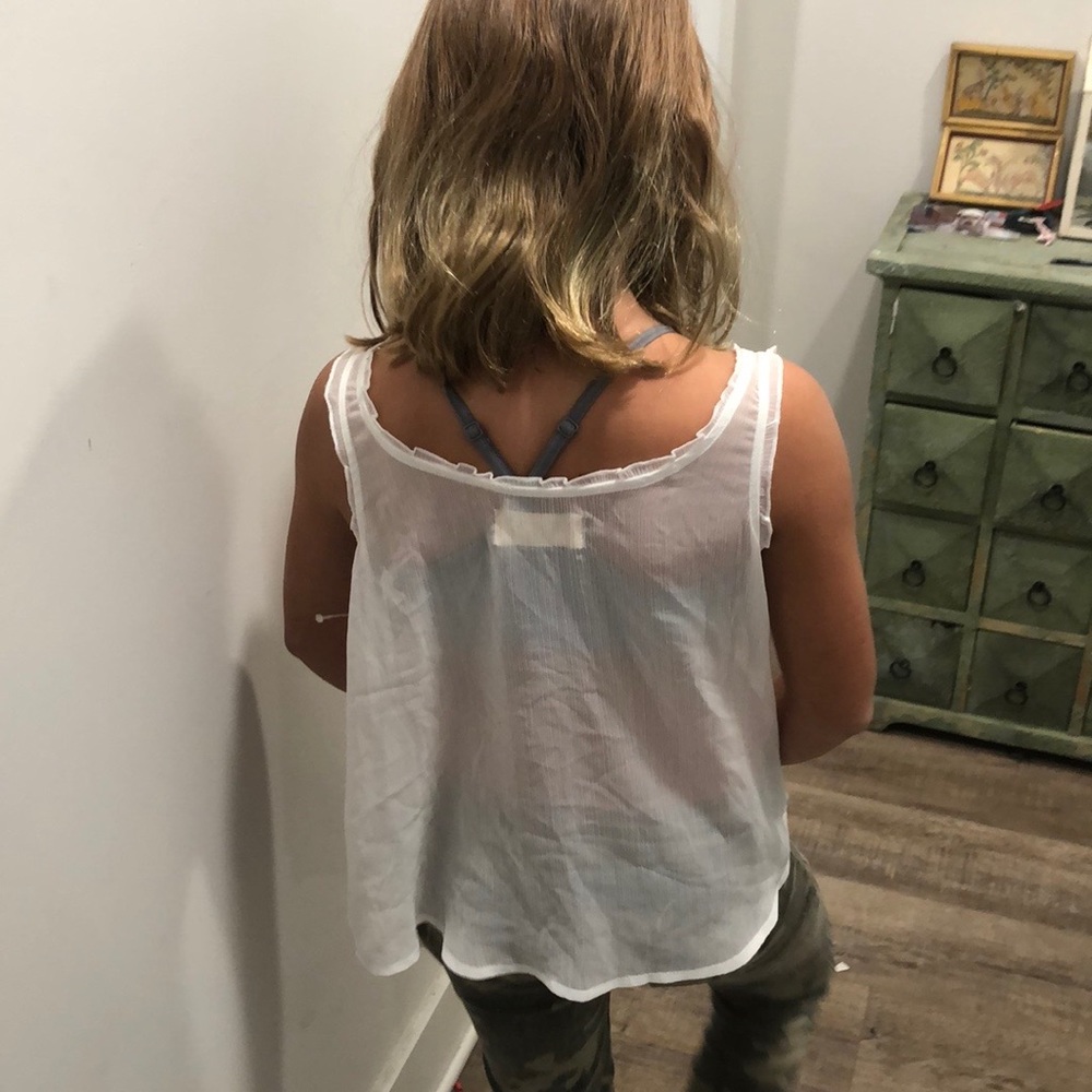 Hollister sheer tank top/bathing suit coverup - Picture 3 of 8